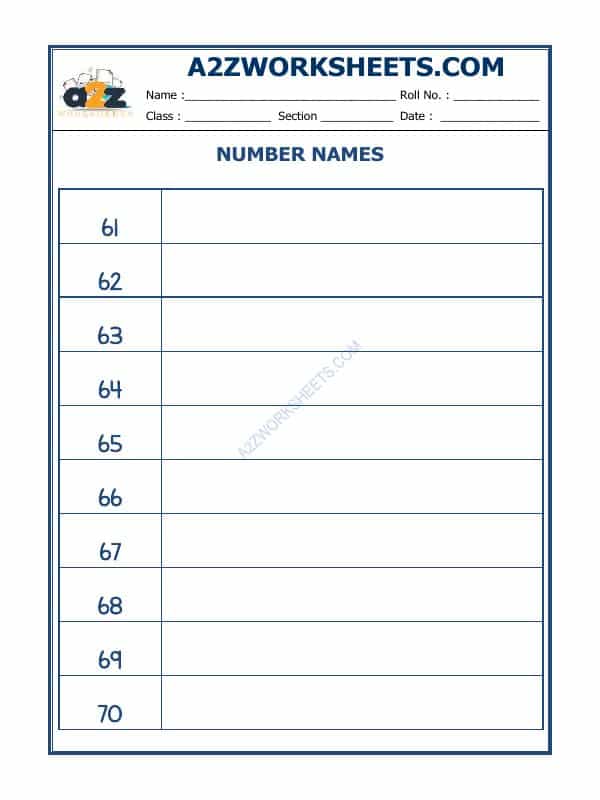 Number Names - 35