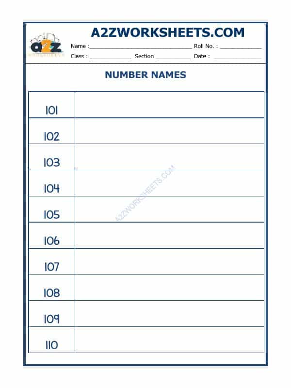 Number Names - 45