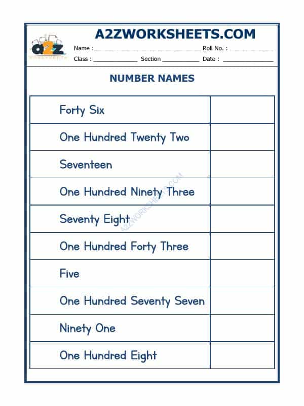 Number Names - 57