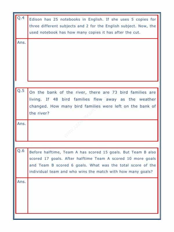 Subtraction Word Problems - 04