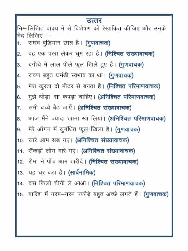 Hindi Grammar - Visheshan (विशेषण)-03