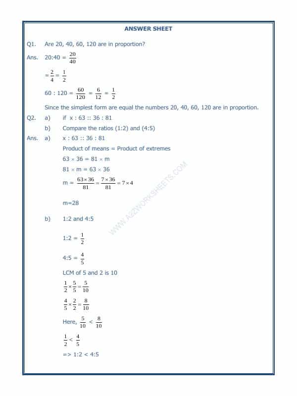 Ratio Proportion And Unitary Method-02