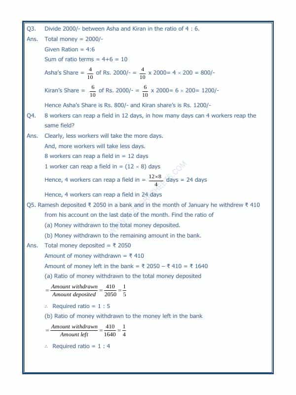 Ratio Proportion And Unitary Method-02