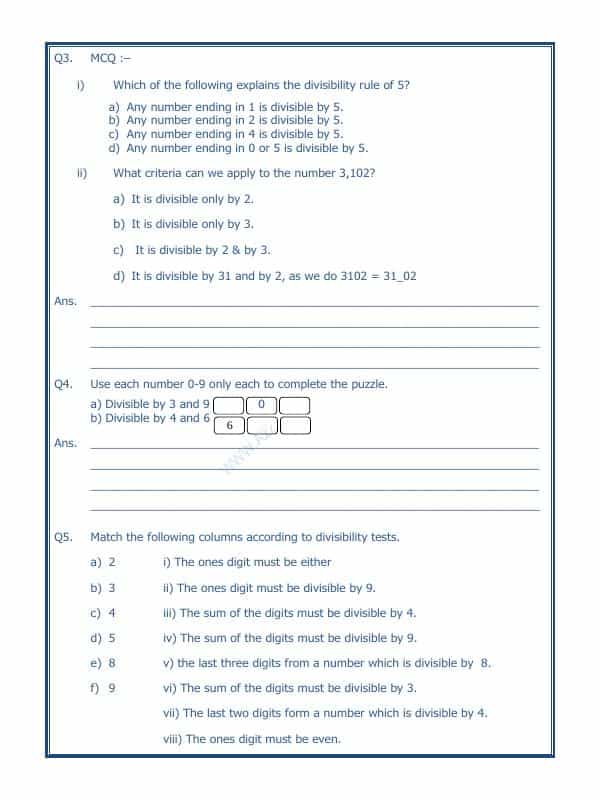 Test Of Divisibility-02