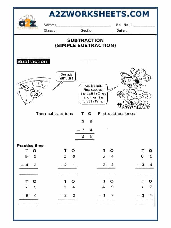 Subtraction (Simple Subtraction)
