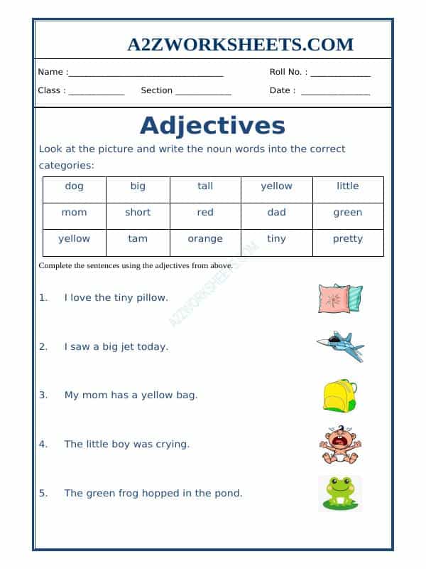 English Adjectives Worksheet-03