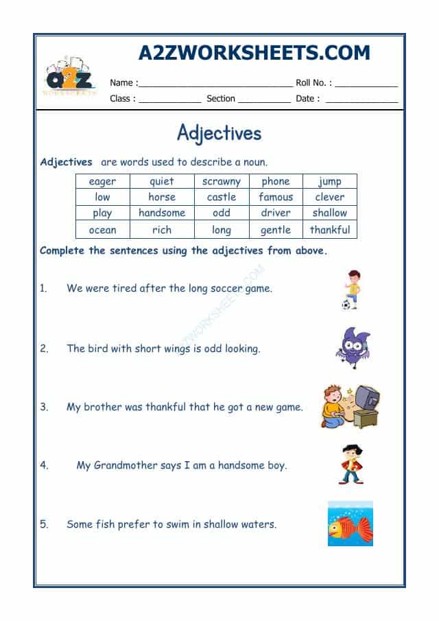 English Adjectives Worksheet-07