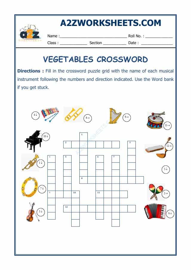 Cross Words-Musical Instruments
