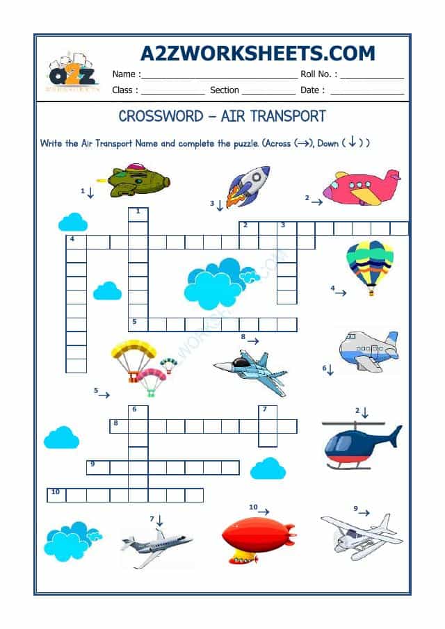 Cross Word -Air Transport