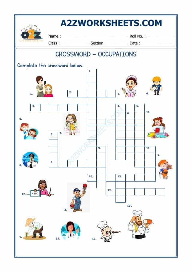Crossword -Occupations