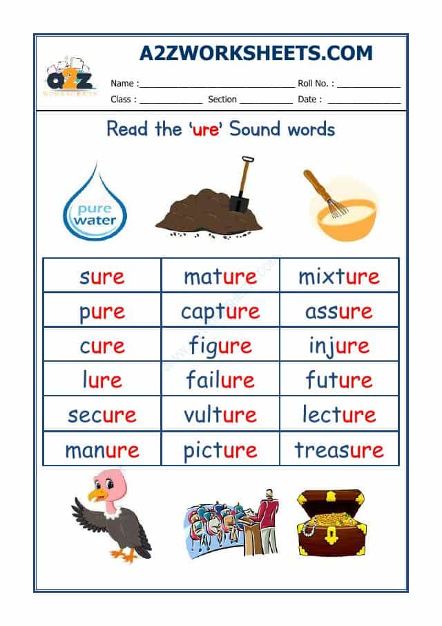 English Phonics Sounds - 'Ure' Sound Words