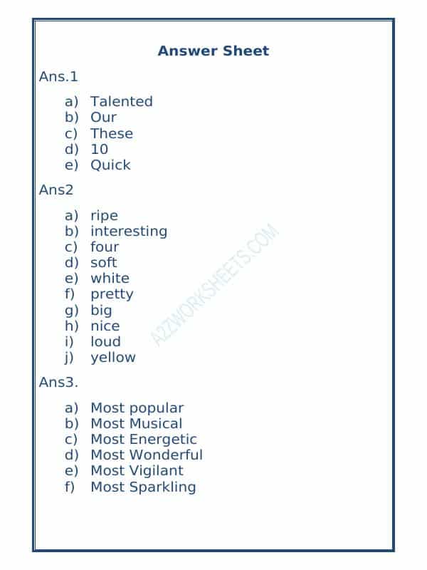 Class-Iii-English Adjectives Worksheet-09