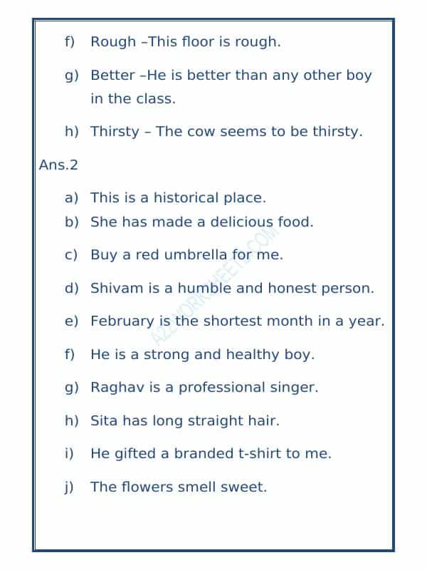 Class-Iv-English Adjectives Worksheet-04