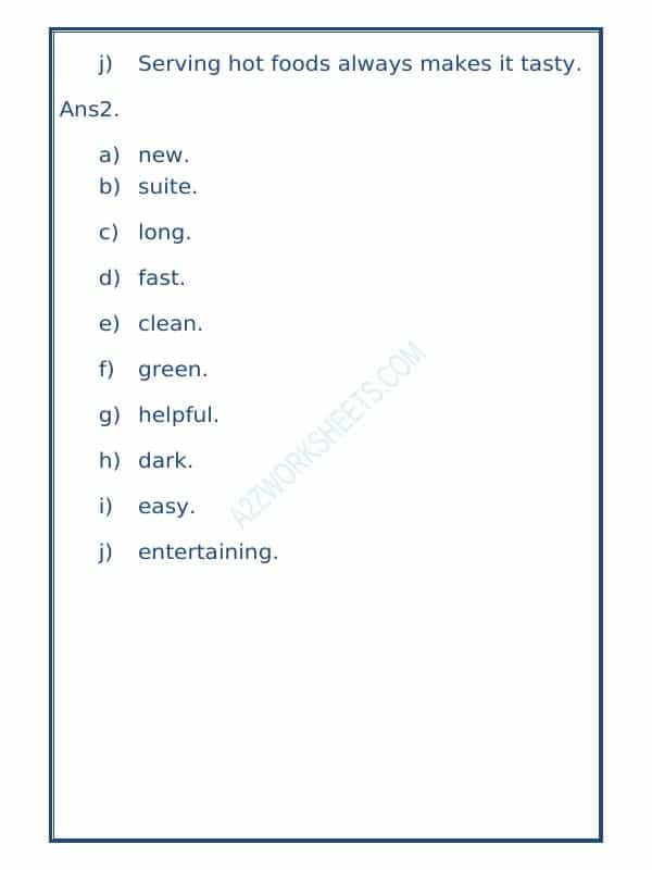 Class-Iv-English Adjectives Worksheet-10