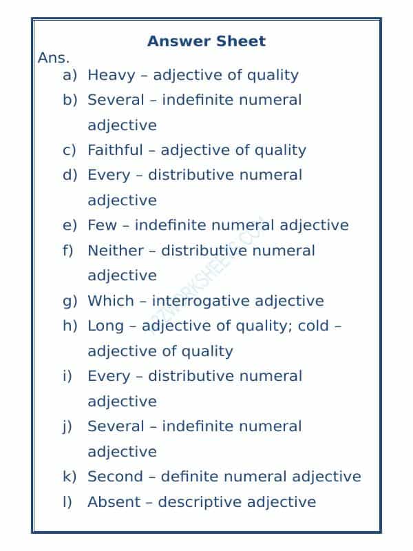Class-Iv-English Adjectives Worksheet-11