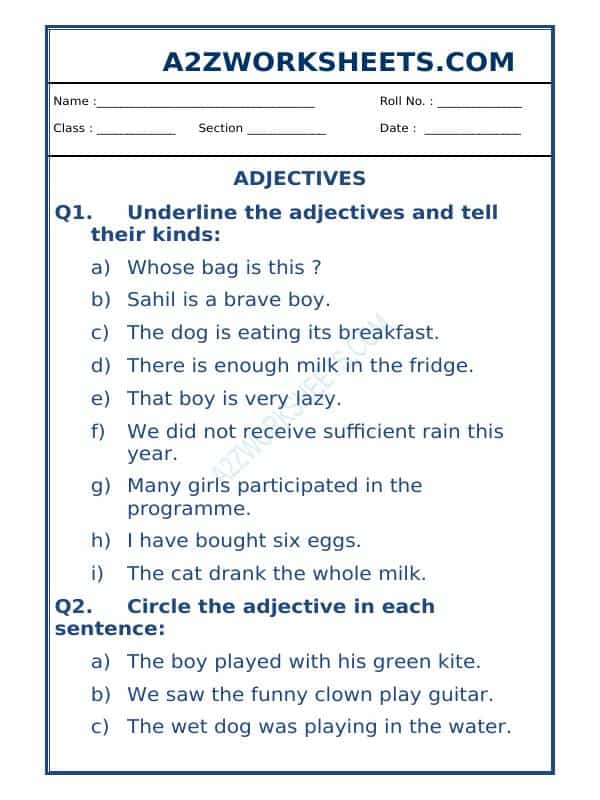 Class-V-English Adjectives Worksheet-08