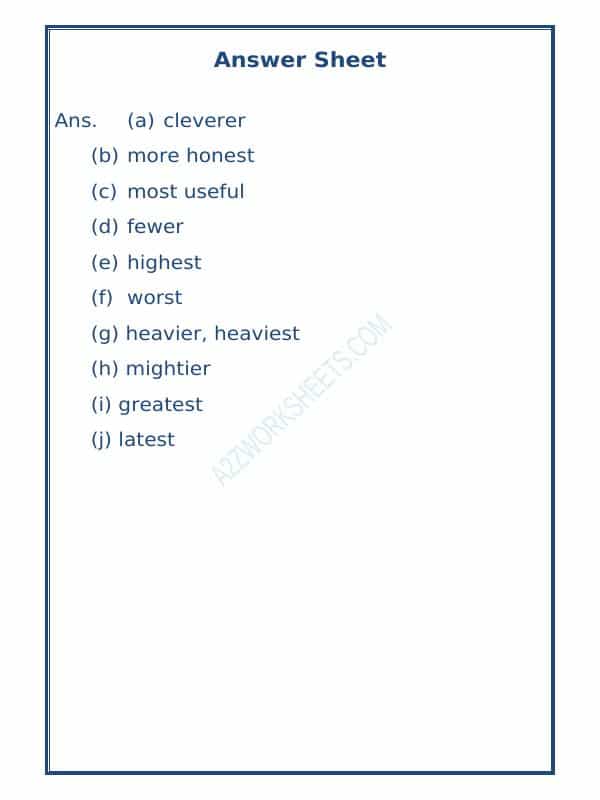 Class-V-English Adjectives Worksheet-12
