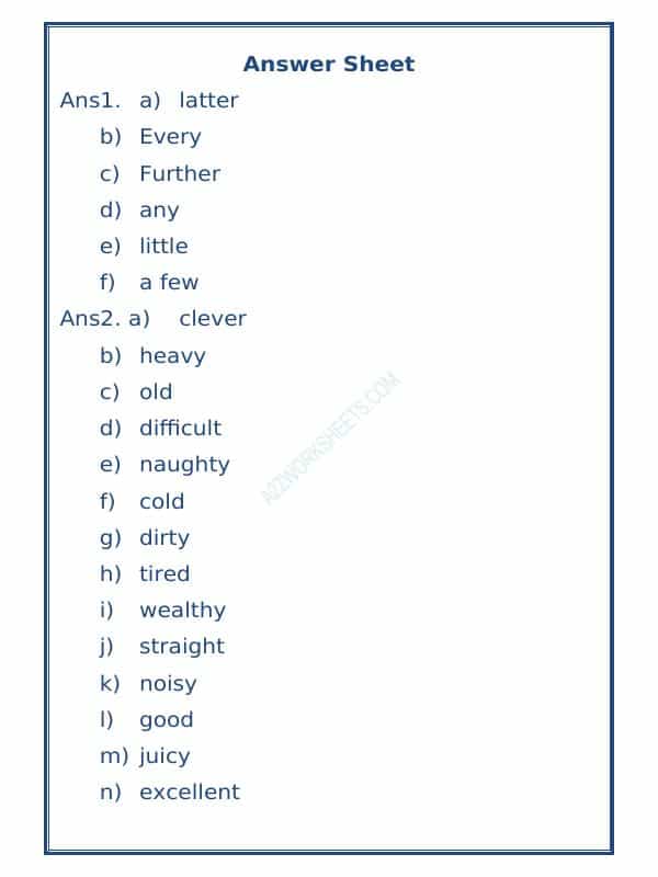 Class-Vi-English Adjectives Worksheet-11
