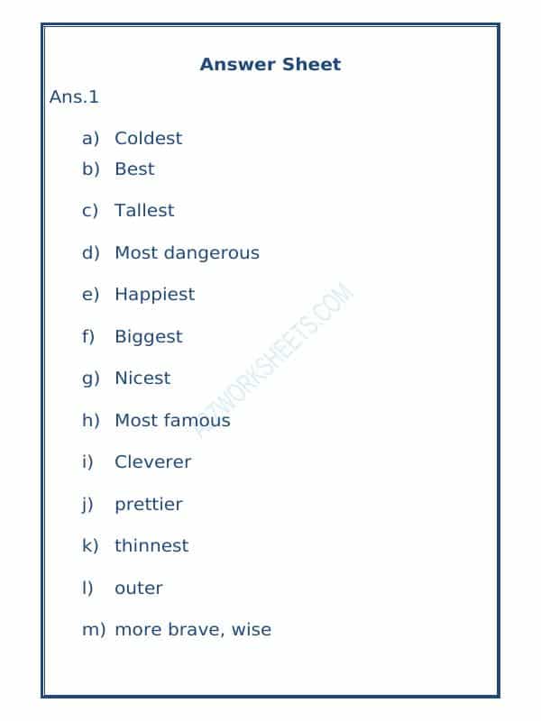 Class-Iii-English Adjectives Worksheet-16