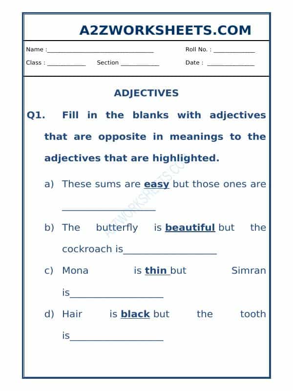 Class-Ll-English Adjective Worksheet-04