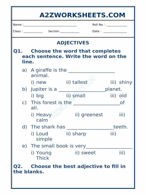 Class-L-Adjectives Worksheet-06