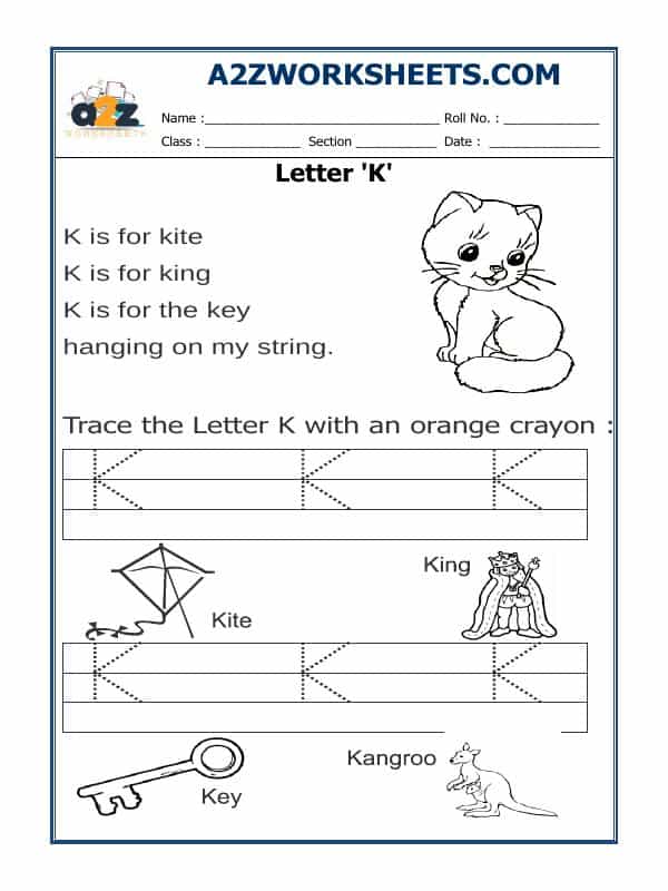 Trace The Letter K