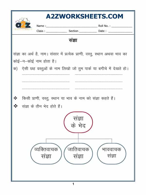 Hindi Grammar - Sangya (Noun)
