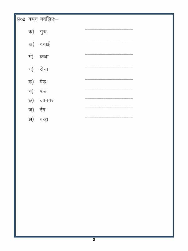 Hindi Grammar - Singular Plural In Hindi