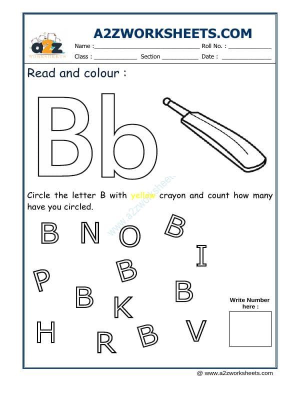Read And Colour B