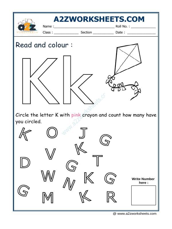 Read And Colour K