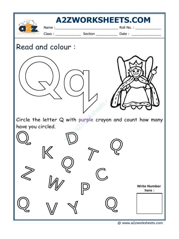 Read And Colour Q