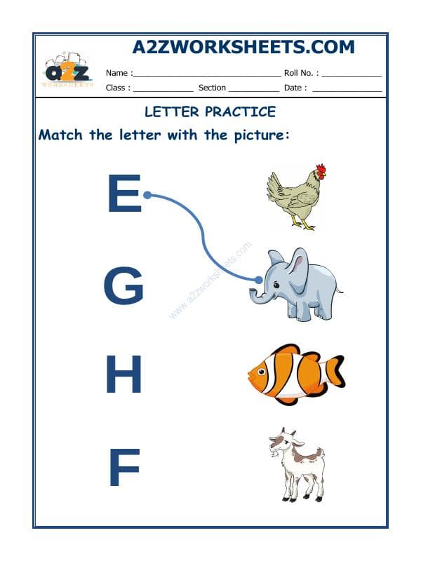 Match The Letter With The Picture-02
