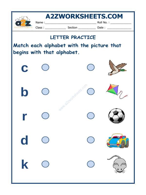 Match The Letter With The Picture-09
