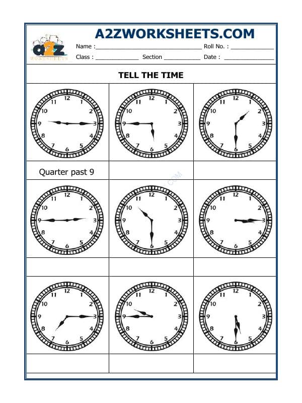 Tell The Time - 22