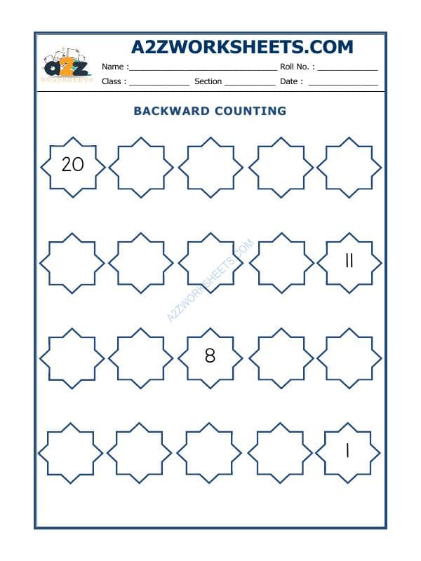 Backward Counting - 21