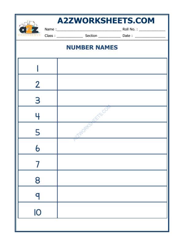 Number Names - 03
