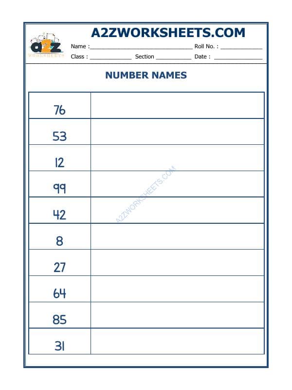 Number Names - 04