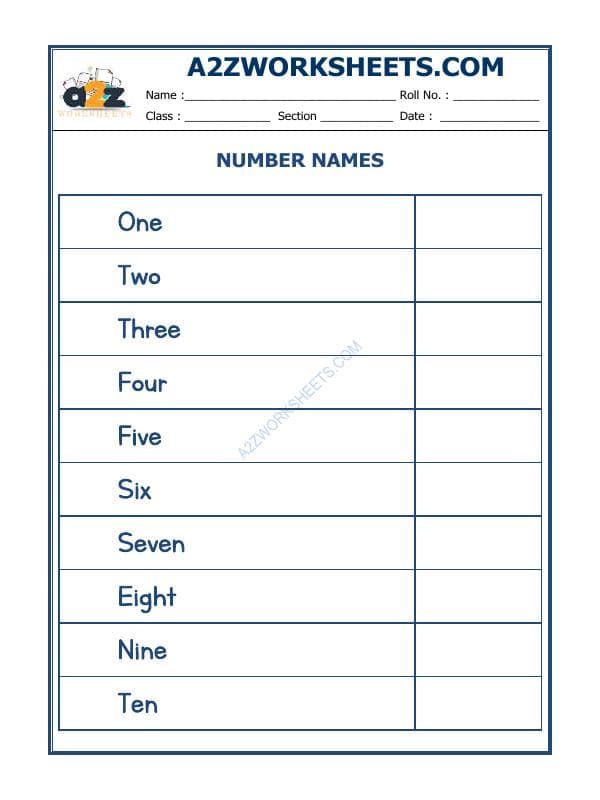 Number Names - 07