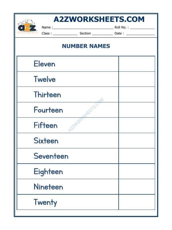 Number Names - 08