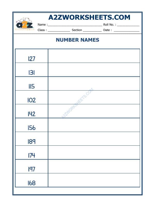 Number Names - 40