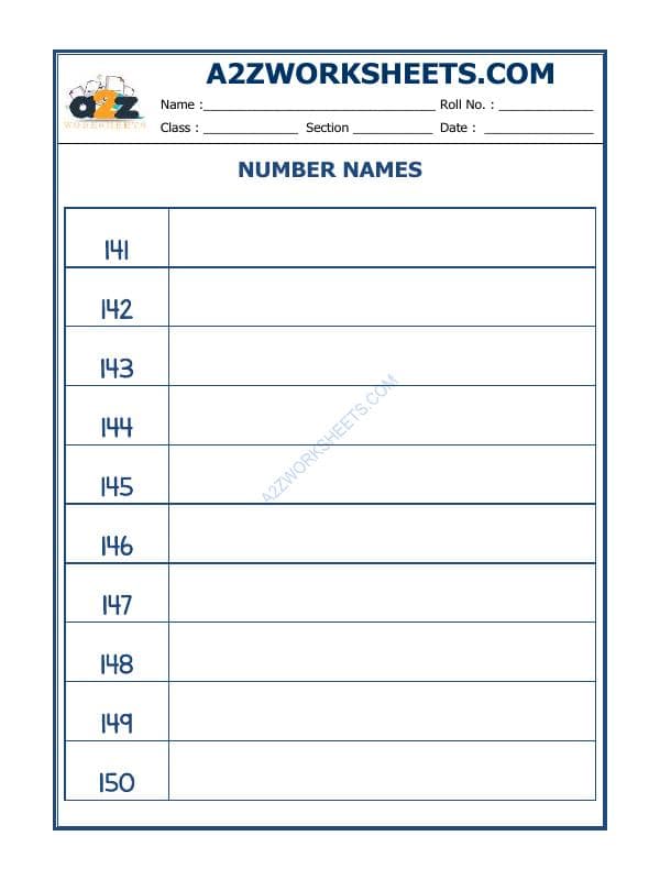 Number Names - 49