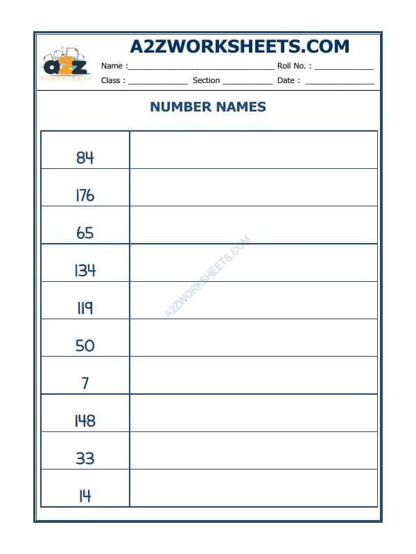 Number Names - 55