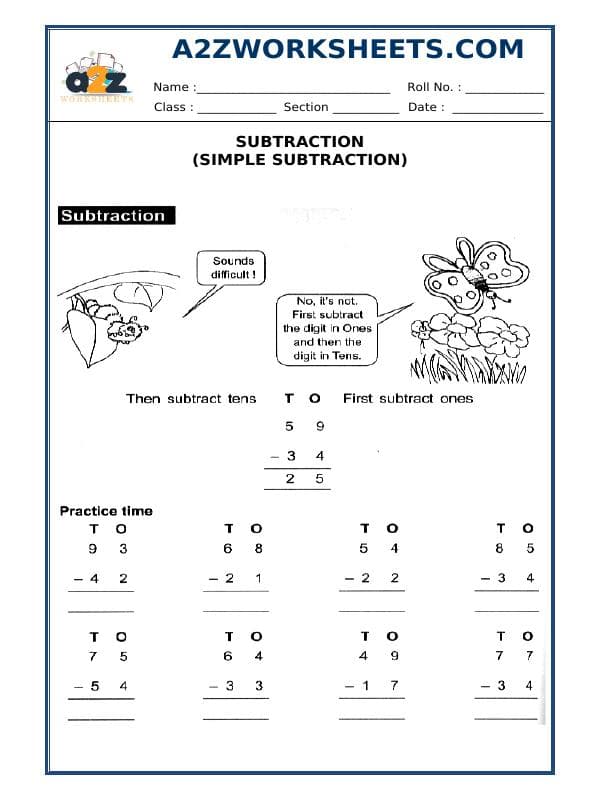 Subtraction (Simple Subtraction)