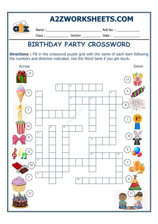 Cross Words-Birthday Party