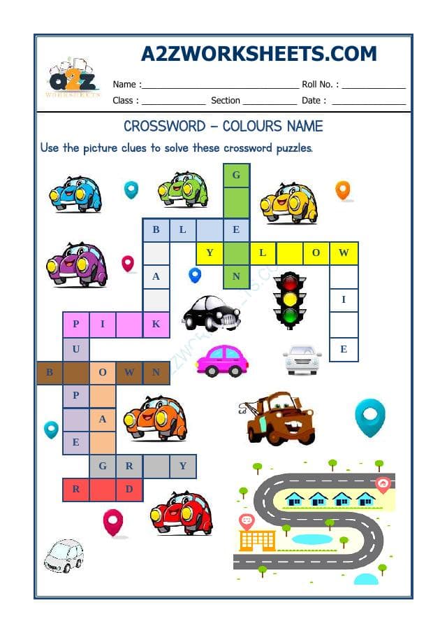 Crossword -Colours Name