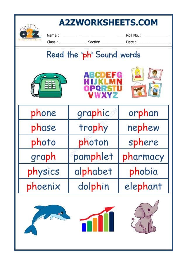English Phonics Sounds - 'Ph' Sound Words