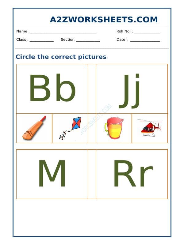 Nursery - Circle The Correct Letter-06