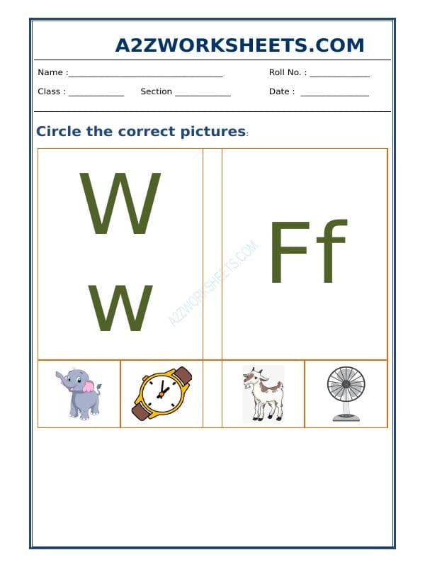 Nursery - Circle The Correct Letter-07