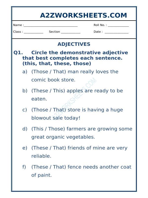Class-V-English Adjectives Worksheet-09