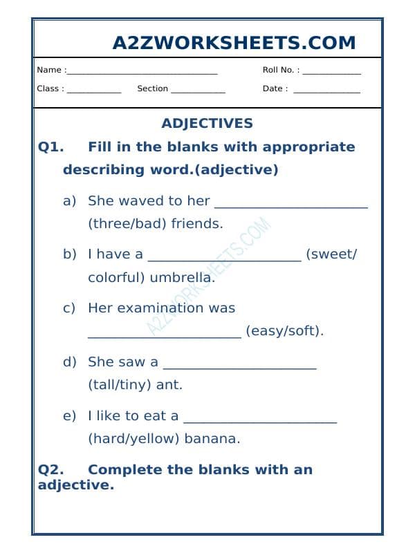 Class-L-Adjectives Worksheet-05